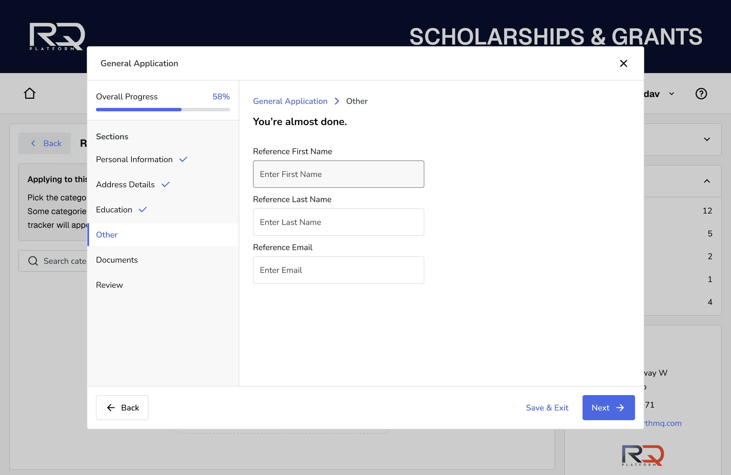After: the redesigned application experience