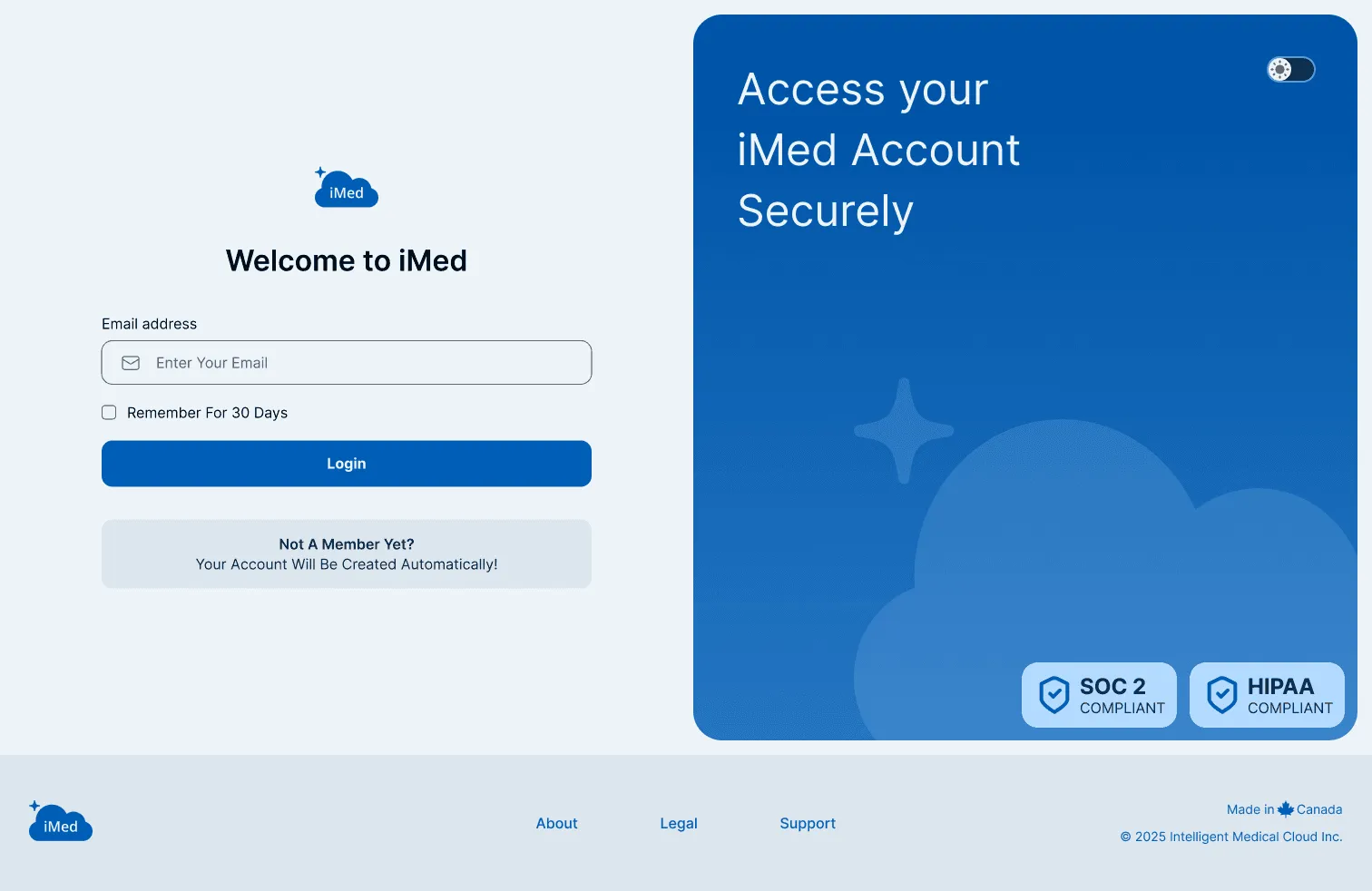 Secure login gateway